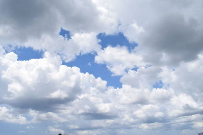 Low angle view of clouds in sky