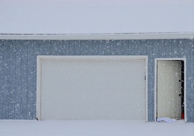 House on field during winter