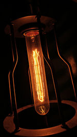 Close-up of illuminated lamp