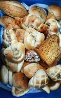 High angle view of food on table