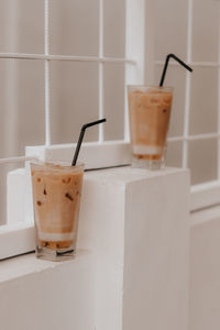 Close-up of coffee on table