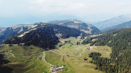 High angle view of landscape against sky