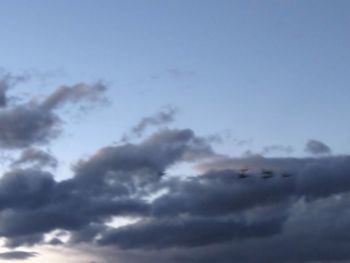 Low angle view of cloudy sky