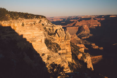 Scenic view of rock formations against sky