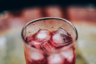 Close-up of ice cream in glass