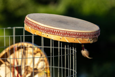 Close-up of basketball hoop