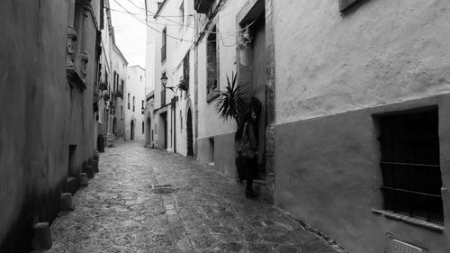 Walkway amidst buildings