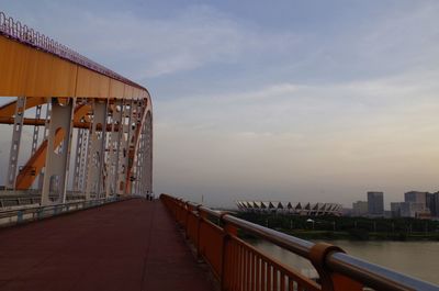 View of bridge over sea against sky