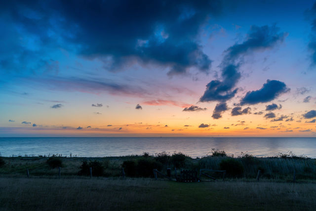 Scenic view of sea against sky during sunset | ID: 147761706