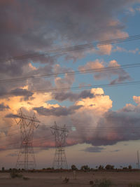 Scenic view of dramatic sky over landscape