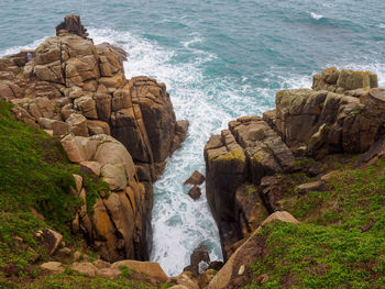 Rock formations at seaside