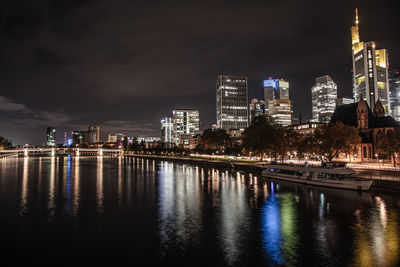 Illuminated city at night