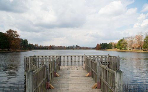 Pier leading to lake