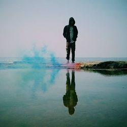 People standing in water