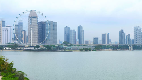 Singapore flyers and marina bay,singapore 