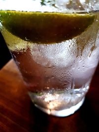 Close-up of drink in glass