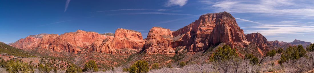 Panoramic view of rock formations