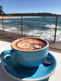 Coffee cup on table