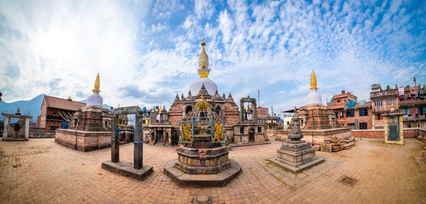 Panoramic view of buildings against sky