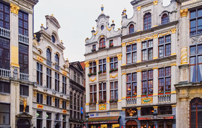 Low angle view of buildings in city