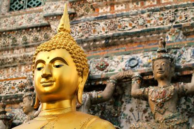 Detail shot of buddha statue