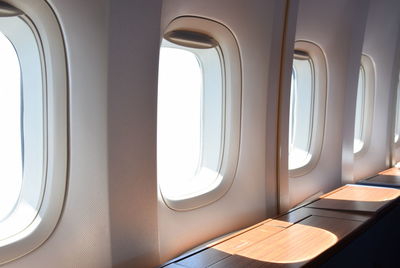 Interior of airplane