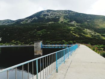 View of bridge against mountain