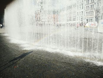 Water falling from fountain
