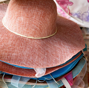 Close-up of hat on floor