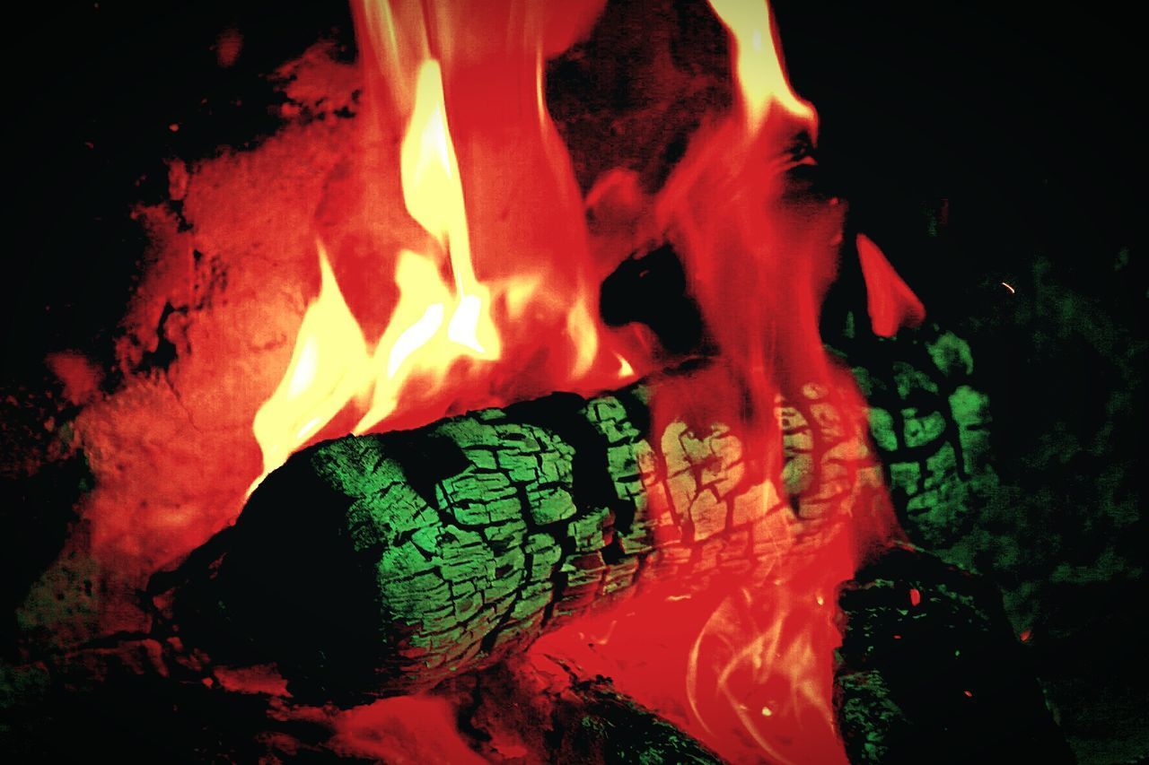 CLOSE-UP OF FIRE