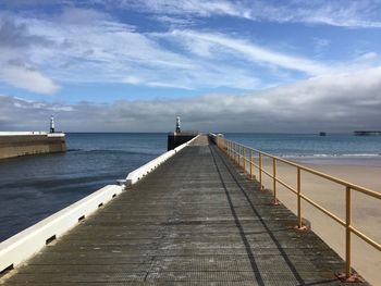 The ramsey harbour entrance in the isle of man