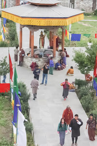 Group of people in traditional building