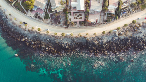 Panoramic view of sea and buildings