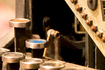 Close-up of typewriter