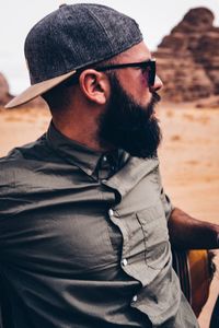 Close-up of man standing outdoors