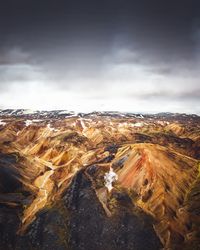 High angle view of road passing through landscape