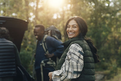 Portrait of smiling young couple