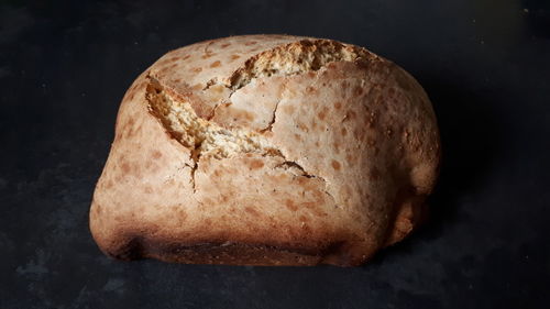 High angle view of bread on table