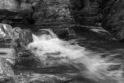 Scenic view of waterfall