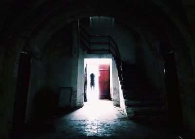 Empty corridor of building