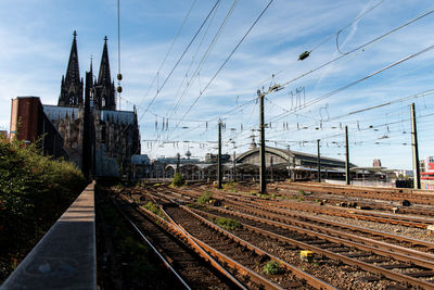 Railroad tracks against sky