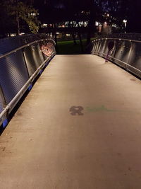 View of illuminated walkway