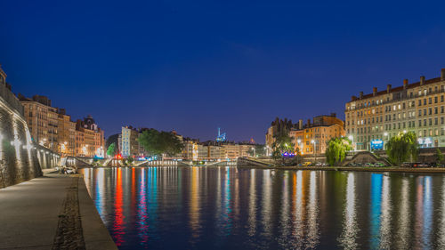 View of canal along buildings