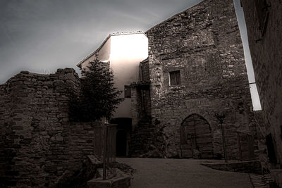 Low angle view of built structure against sky