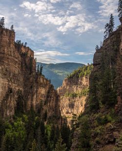 Scenic view of landscape against cloudy sky