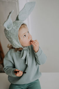 Portrait of cute baby girl