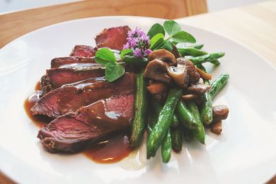 Close-up of food on plate