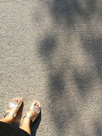 Low section of woman standing on floor