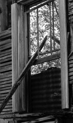 Close-up of window of house