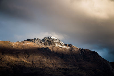 Low angle view of mountain against sky